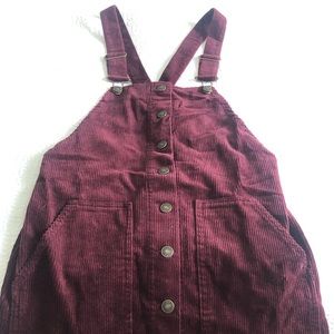 Forever 21 Burgundy Corduroy Overalls